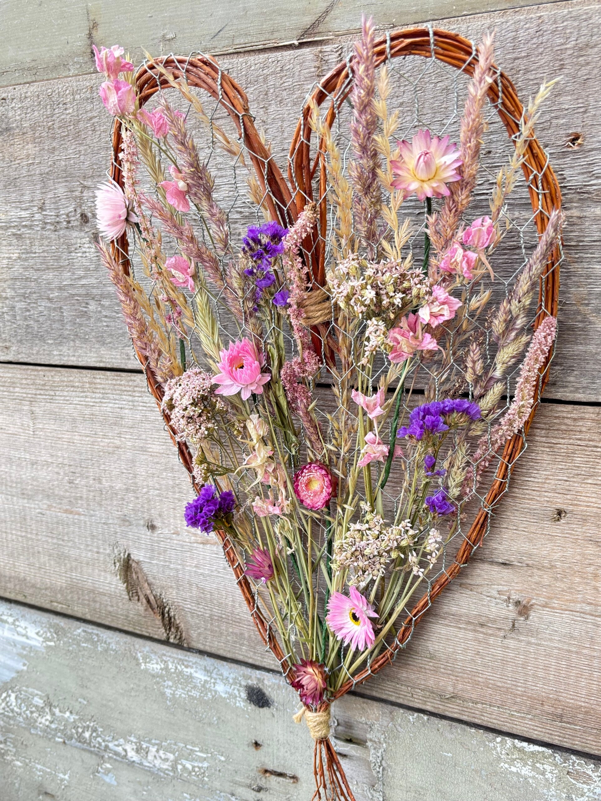 Hart vol droogbloemetjes