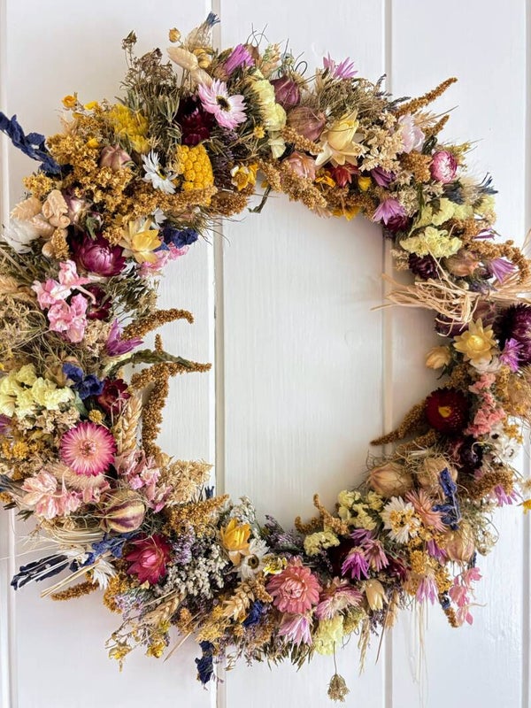 Bloemenkrans zomers pastel