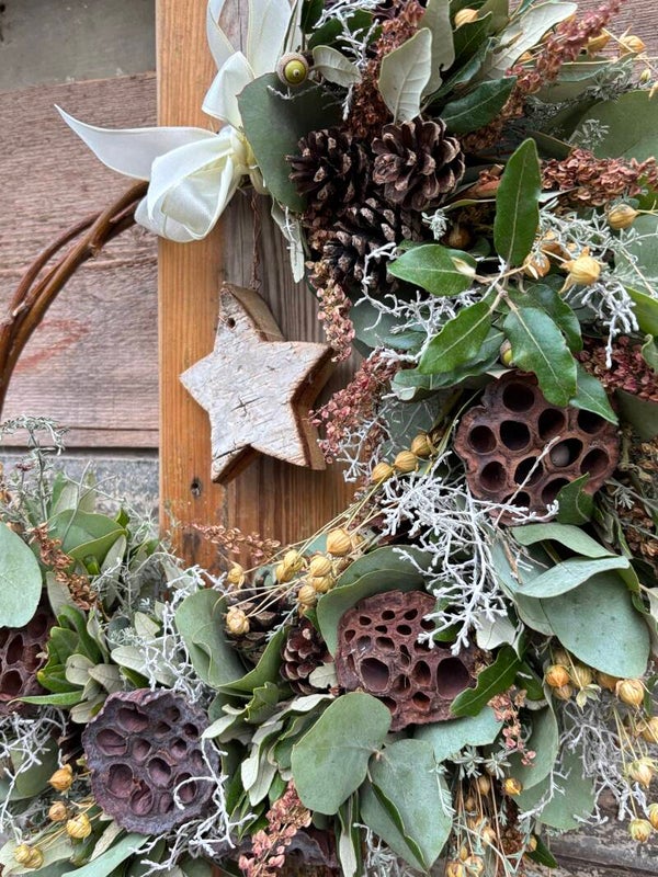 Warme winterkrans ster