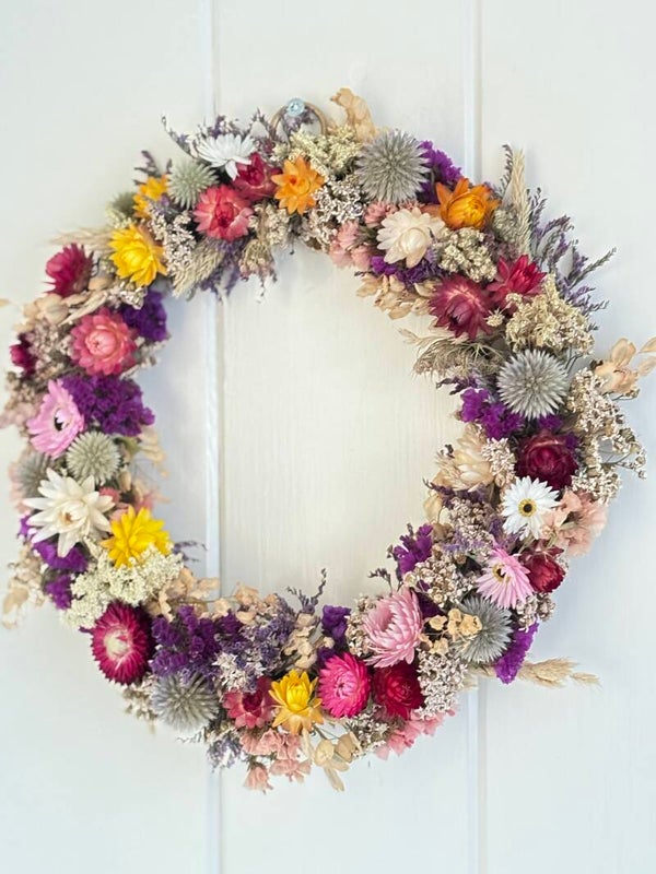 Krans vol bloemetjes