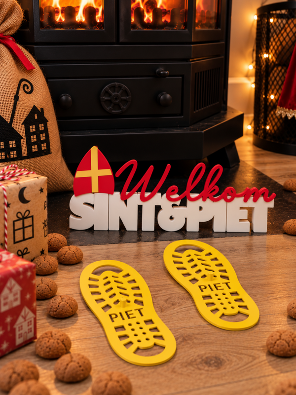 Set: Welkom Sint & Piet + Pietenvoetafdrukken