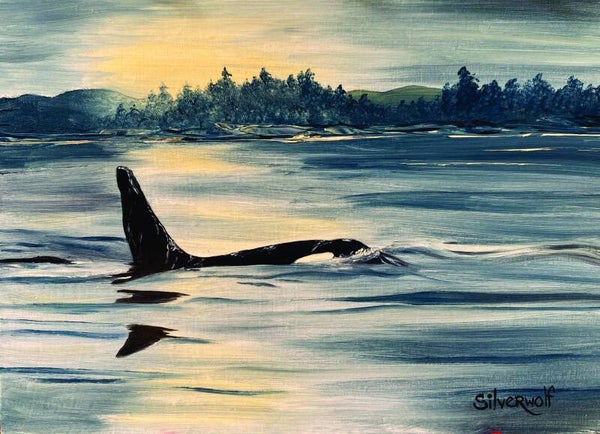 Coast Salish Orca Greeting card (GCO1)