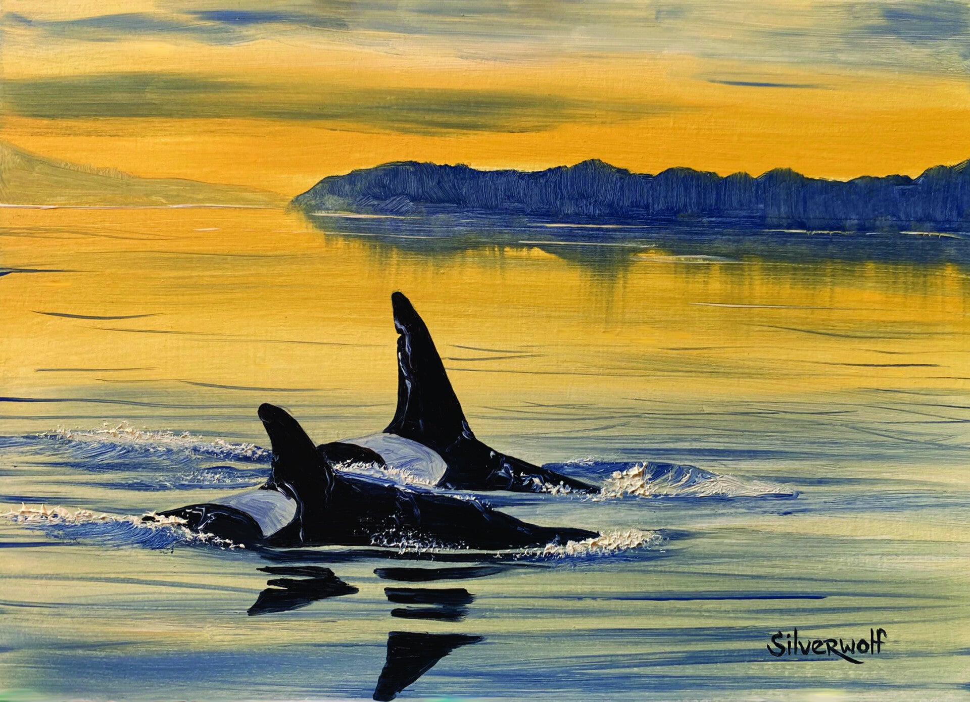 Coast Salish Orca Greeting card (GCO2)