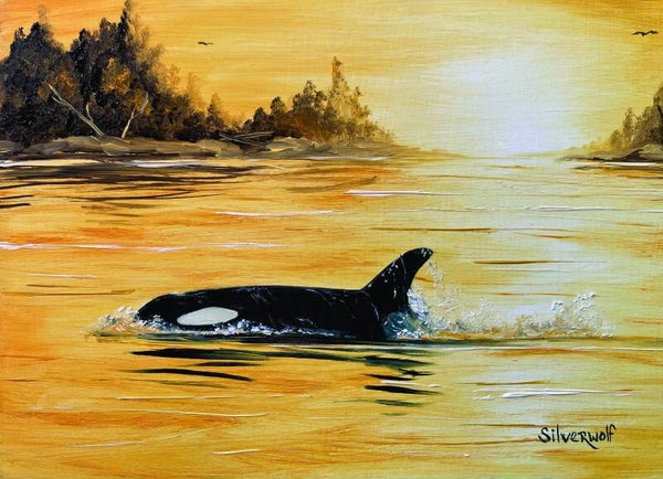Coast Salish Orca Greeting card (GCO3)