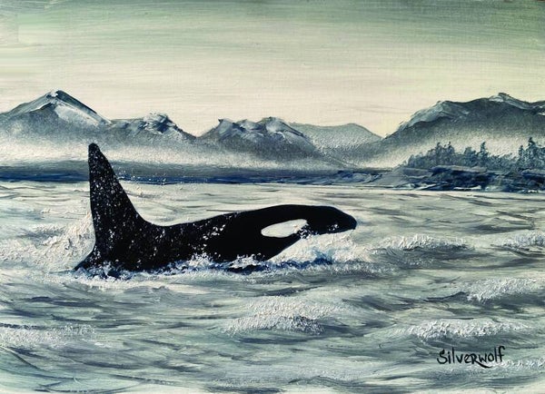 Coast Salish Orca Greeting Card (GCO4)