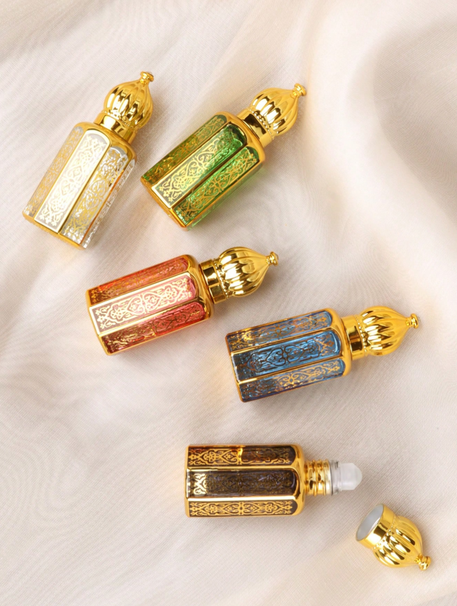 12ml Coloured Arabian bottles