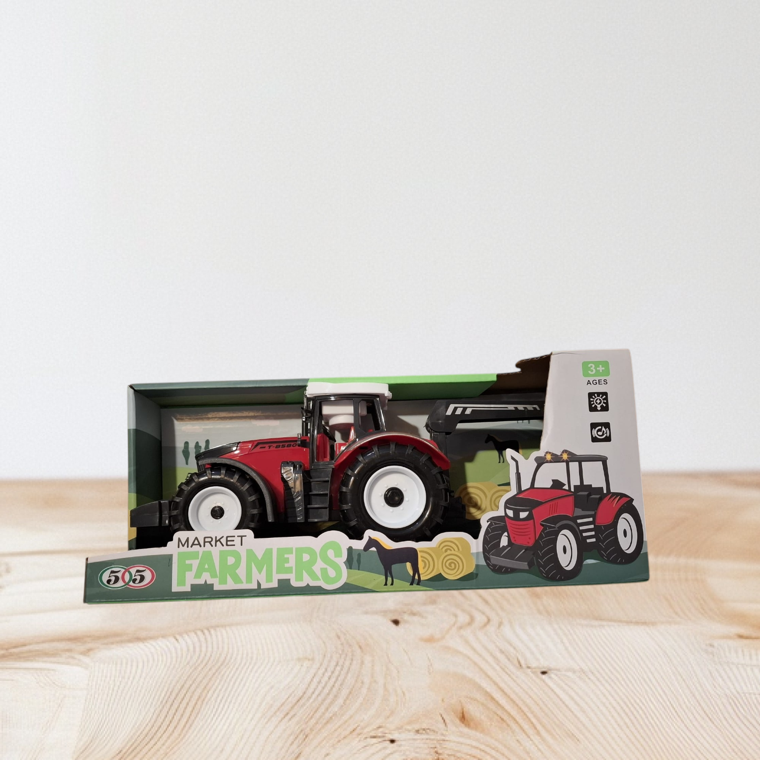 Traktor mit Sound und Licht, Farm, Holzgreifer, Kran, Spielzeug, Landwirtschaft