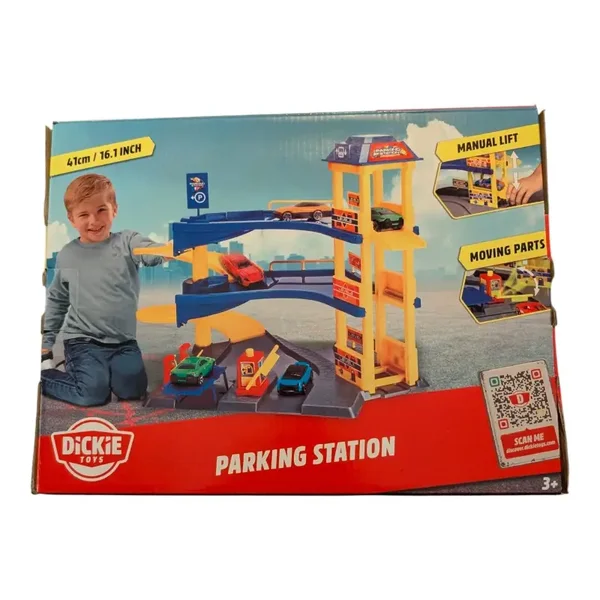 Parkhaus - 3 Etagen mit Lift & Tankstelle - Dickie Toys - inkl. 1 Fahrzeug