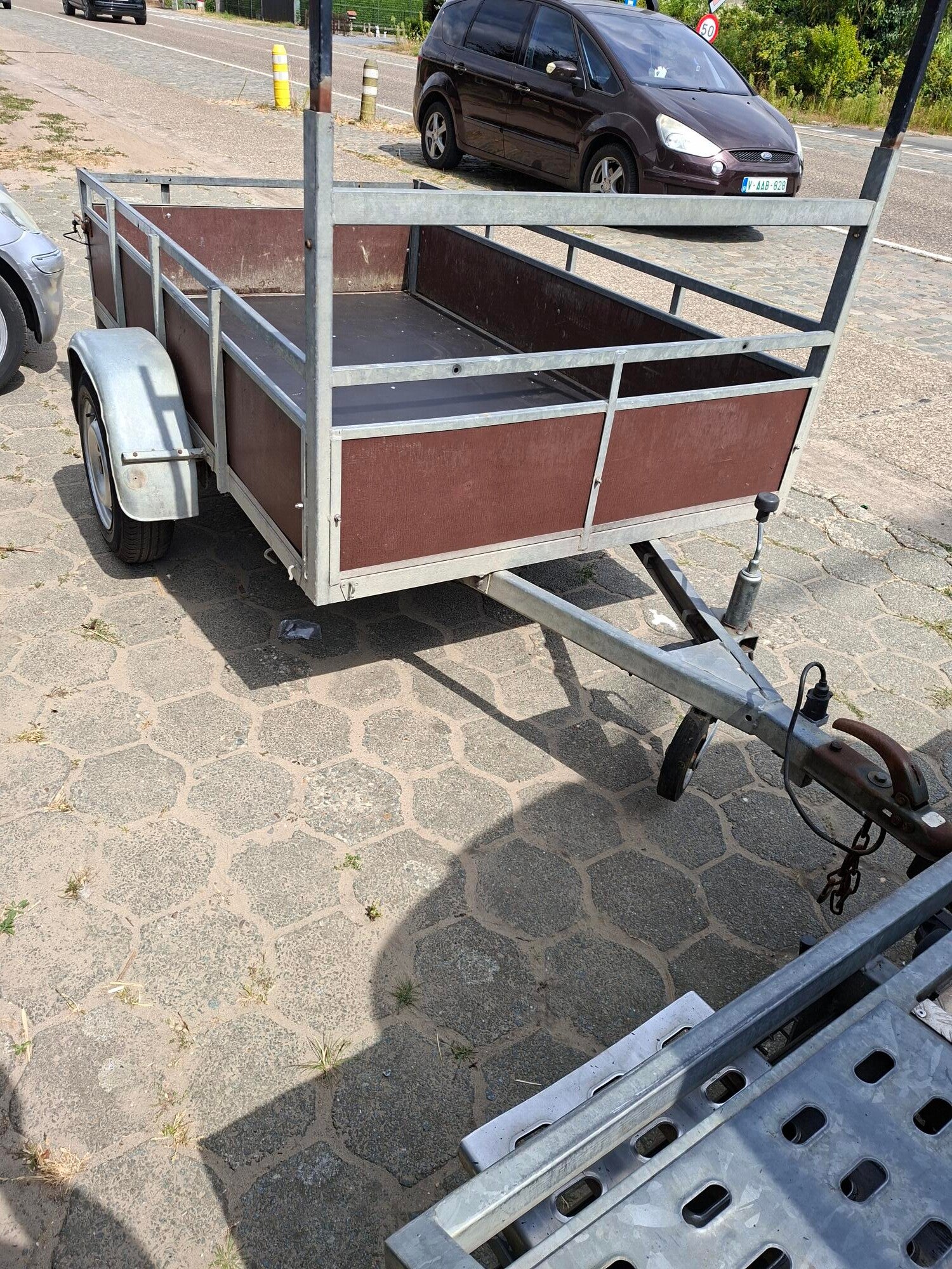 Gegalvaniseerde Enkelas Aanhangwagen