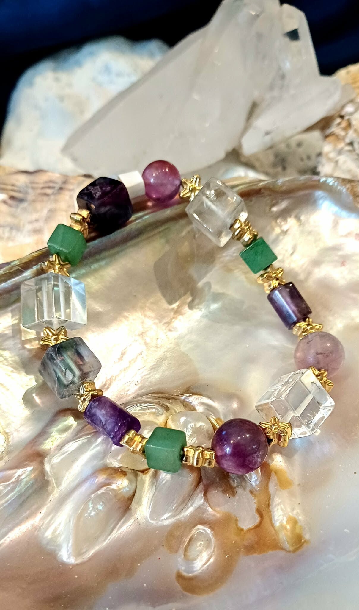 BRANSOLETKA "AMETYSTOWA HARMONIA"