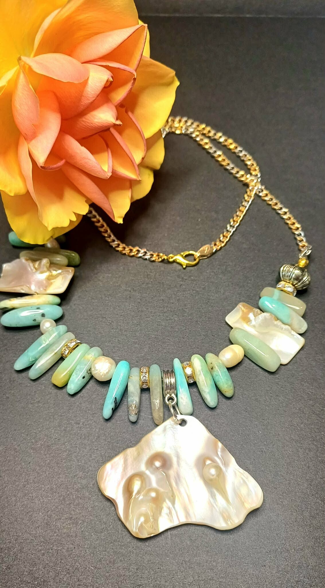 NASZYJNIK "PERŁOWY BLASK"