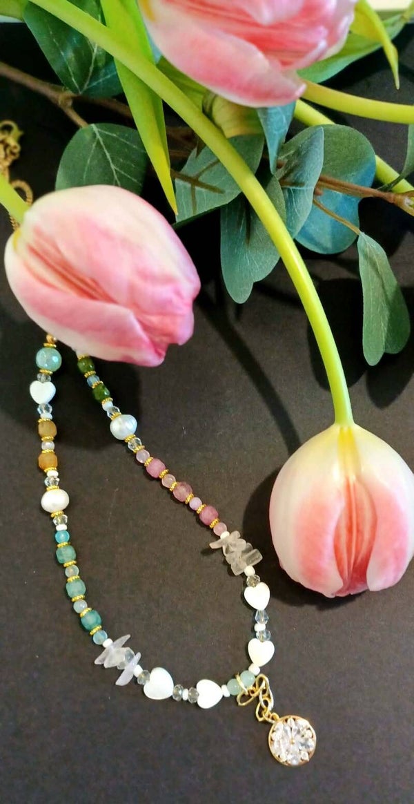 NASZYJNIK "WIOSENNE SERCE"