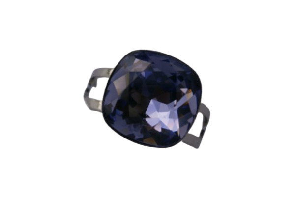 Bague carré en Crystal de Swarovski Denim Blue