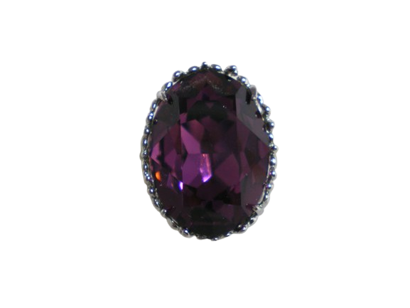 Bague en cristal de Swarovski violet Améthyste