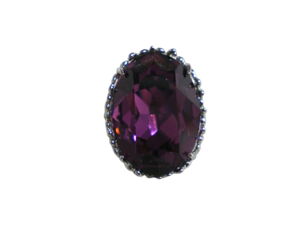 Bague en cristal de Swarovski violet Améthyste