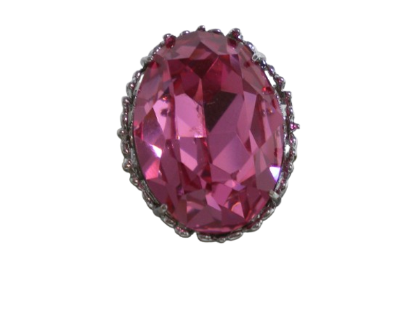 Bague Swarovski Cristal Rose Peach