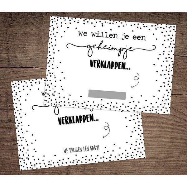 Kraskaart: wij krijgen een baby!