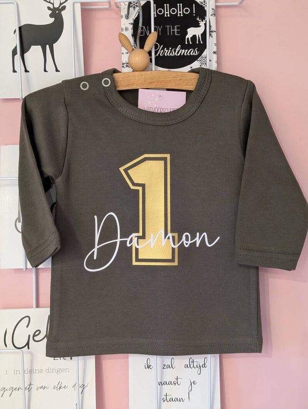 T-SHIRT Verjaardag Cijfer & Naam
