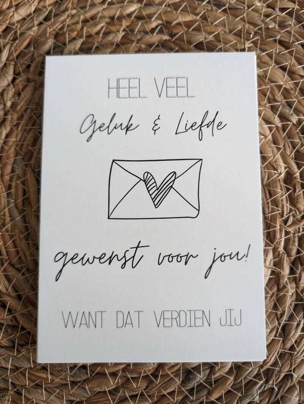 Wenskaart Heel Veel Geluk & Liefde