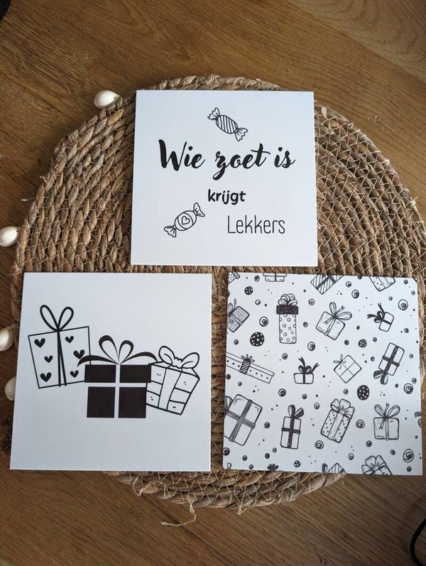 Set van drie Sinterklaas forexbordjes