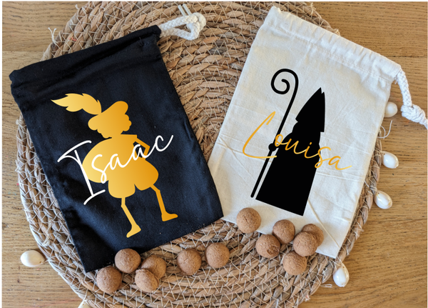 SINT Silhouet zakje met naam