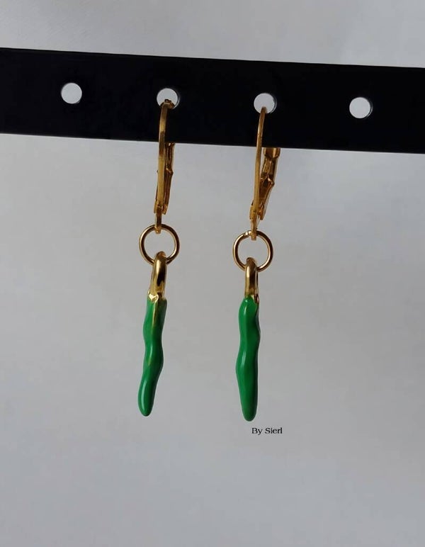 Oorbellen Green Pepper goud