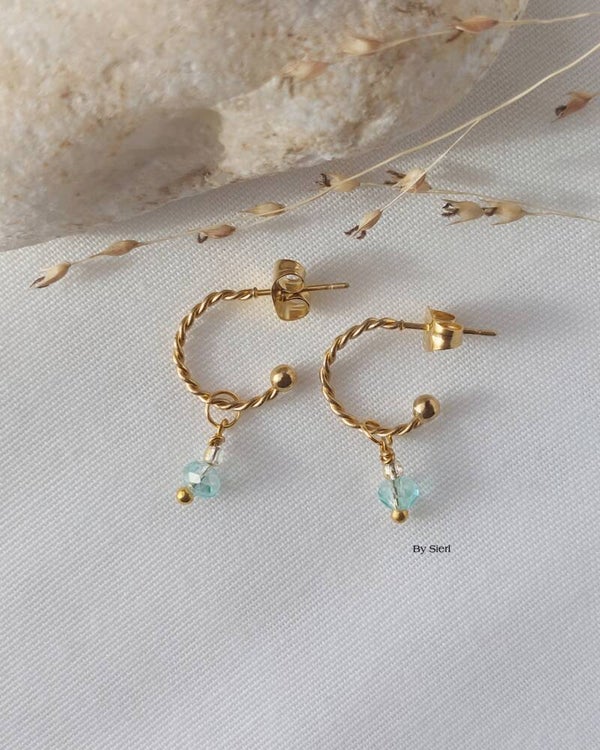 Oorbellen Twisted Mints goud
