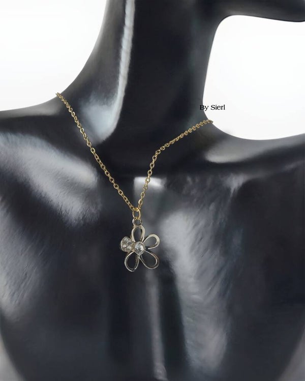 Ketting Flower Me Champagne Goud