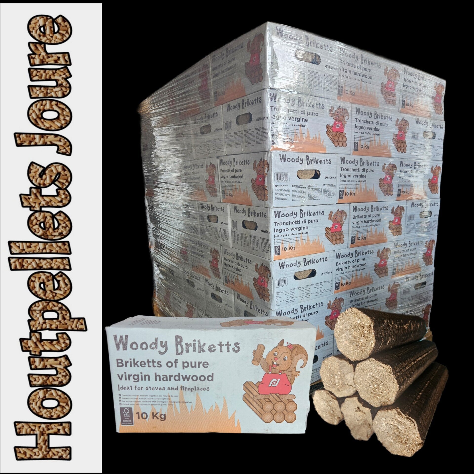 NESTRO BRIKETTEN 980KILO  EIKEN BEUKEN
