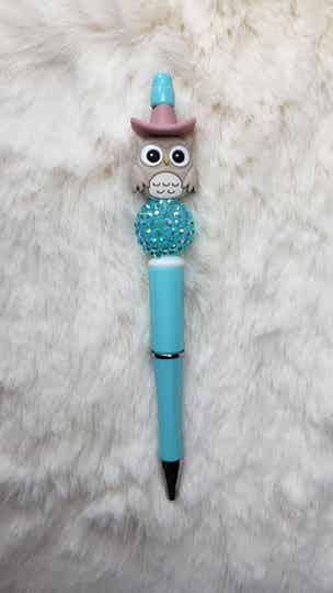 Pen cowboy uil licht blauw