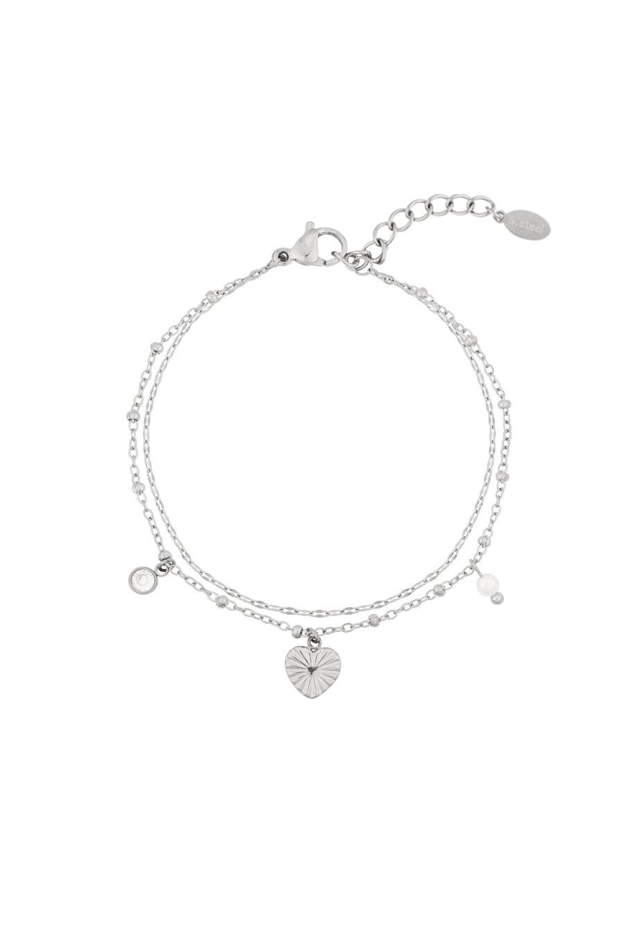 Armband pearl/ zirconia