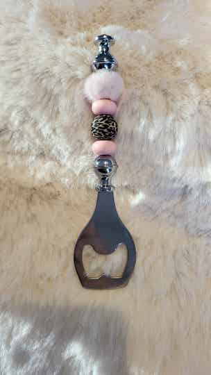 Flessenopener panter roze