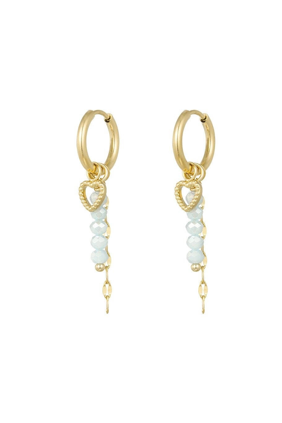 Oorbellen love on top blauw