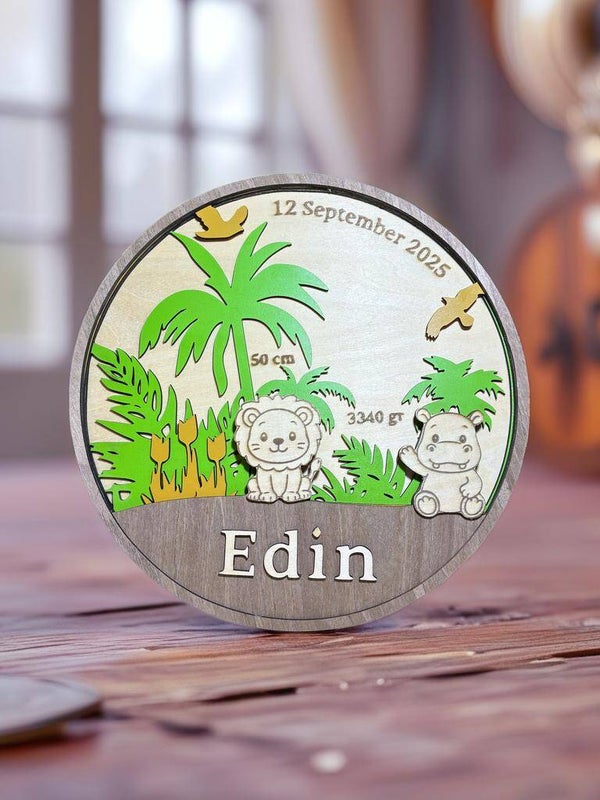 Een wondertje in laagjes van liefde - Geboortebord (3)