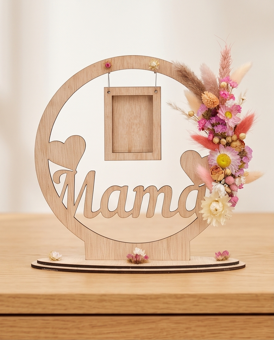 Naamcirkel (flowerhoop) met fotokader