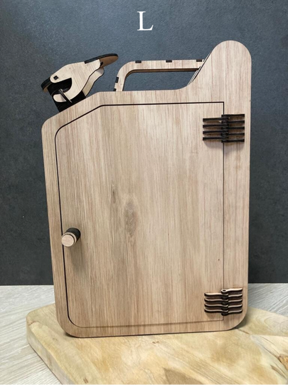 Houten jerrycan minibar