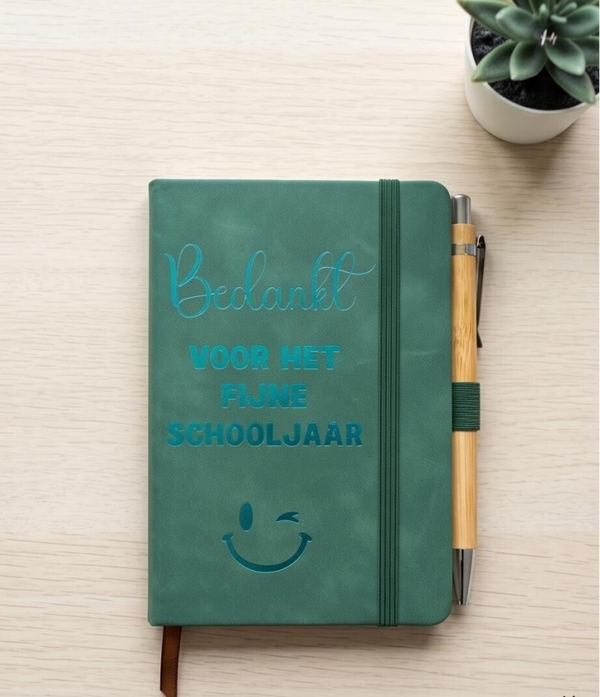 Een A6 notitieboekje vol mooie momenten, speciaal voor jou - donkergroen