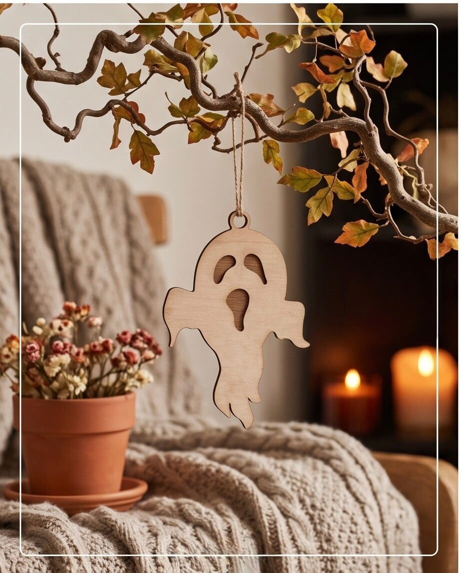 Grappig Halloween Spookje – Houten Hanger
