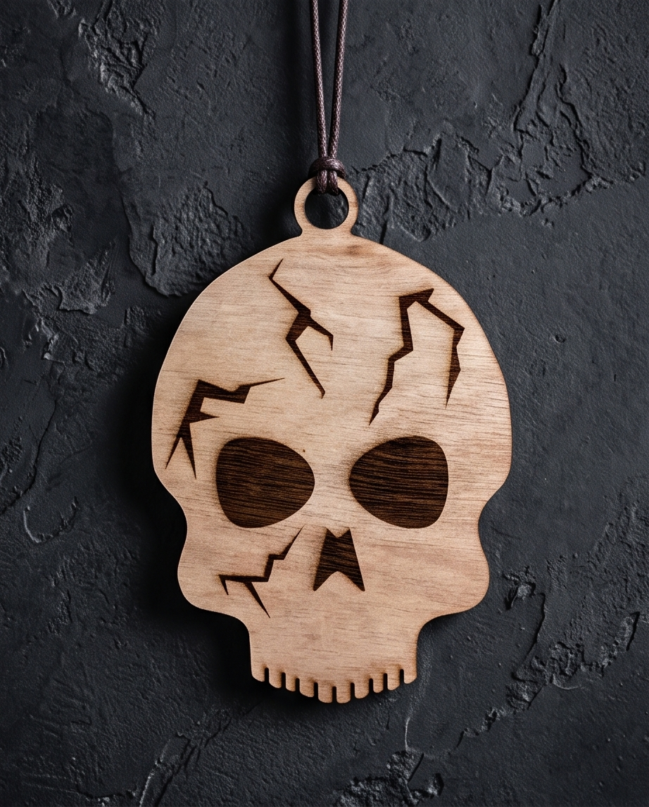 Halloween Skull – stoere houten schedel voor Halloween