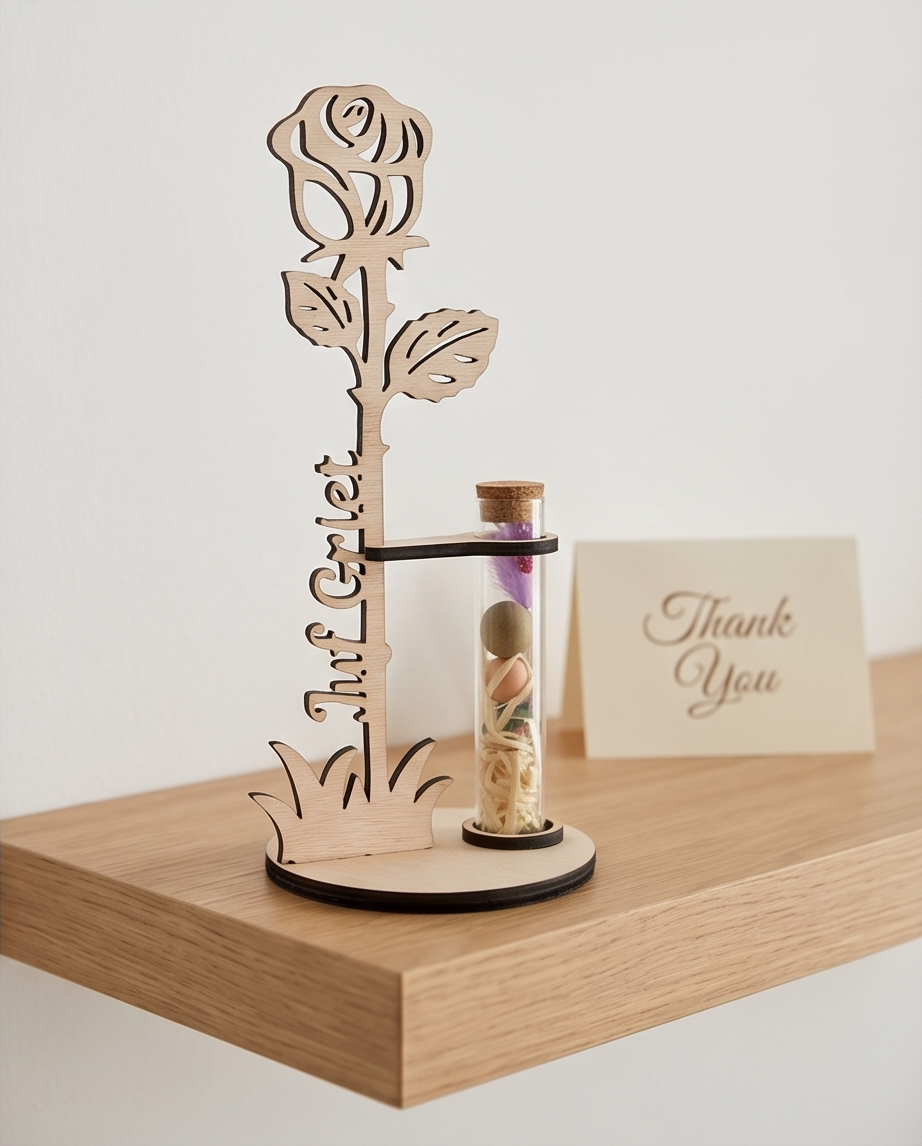 Staande roos met bloembollen