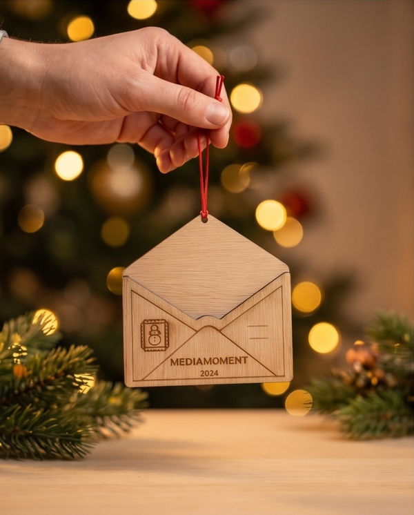 Kerstbal / ornament enveloppe