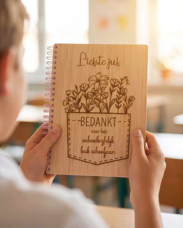 Houten notitieboek - A4