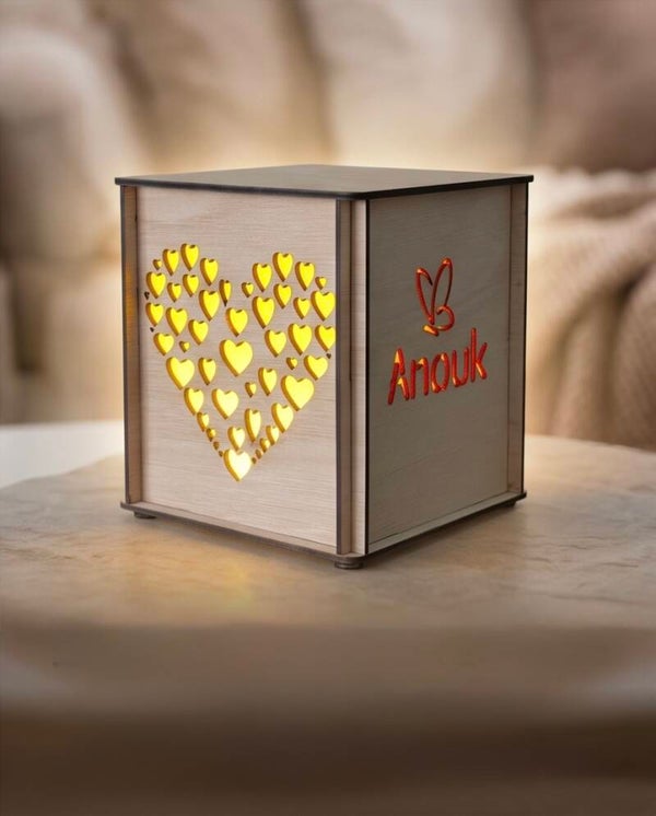 Vierkante - Love you lamp - sfeerlamp