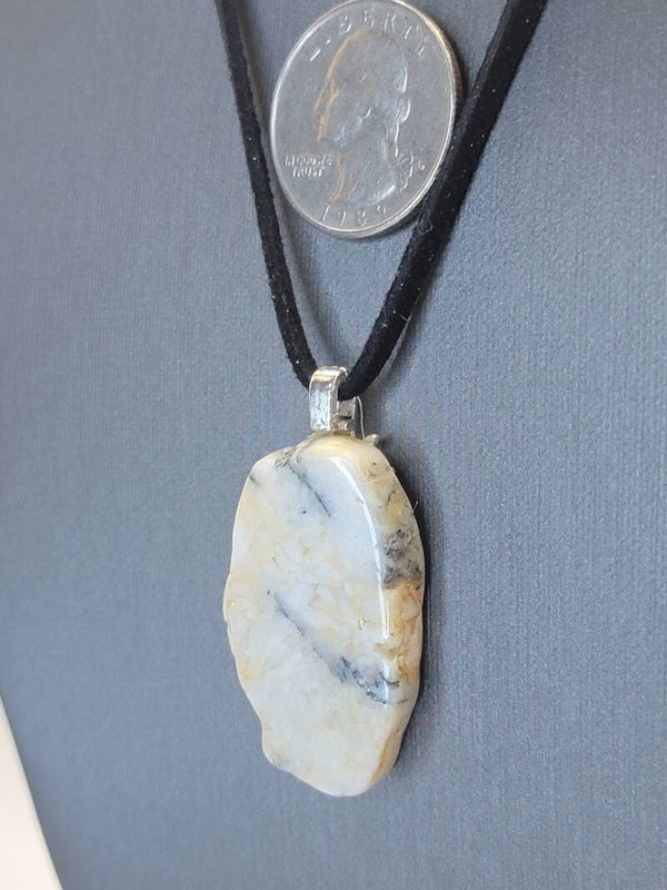 Pendant & Necklace Citrine Quartz & Feldspar Agate Cabochon