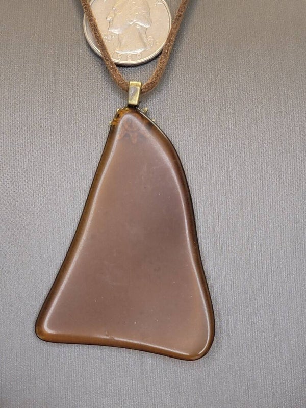 Pendant & Necklace Brown Seaglass
