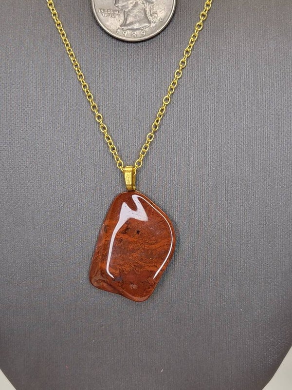 Pendant & Necklace, Genesis Jasper, Cabochon
