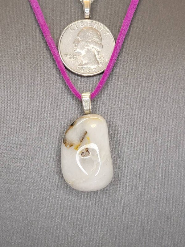 Pendant & Necklace White Jasper