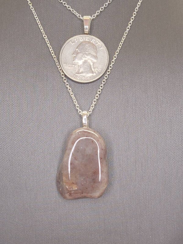 Pendant & Necklace, Brecciated Jasper