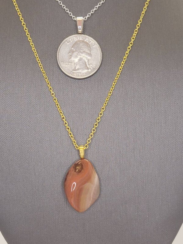 Pendant & Necklace, Batik Jasper