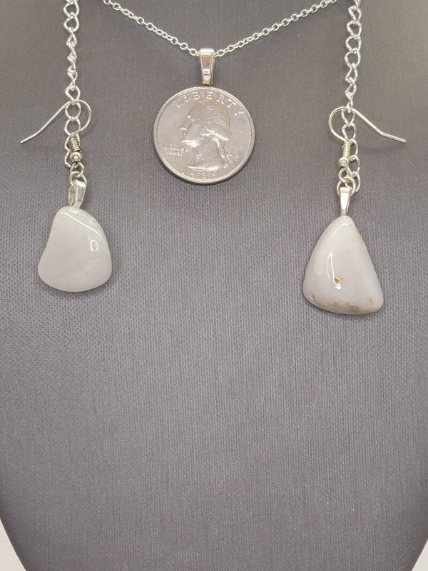 Earrings White Jasper